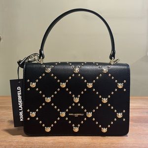 Karl Lagerfeld Simone studded satchel NWT